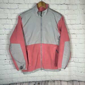 The North Face Denali Girls Full Zip Jacket  size XL Gray Pink‎